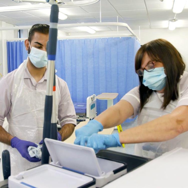 Housekeeping staff at University Hospitals Birmingham NHS Foundation Trust