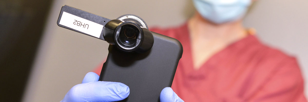 Clinical photographer during a Teledermatology clinic