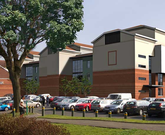 CAD drawing of the Heartlands Treatment Centre