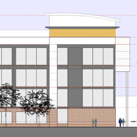 CAD drawing of the Heartlands Treatment Centre