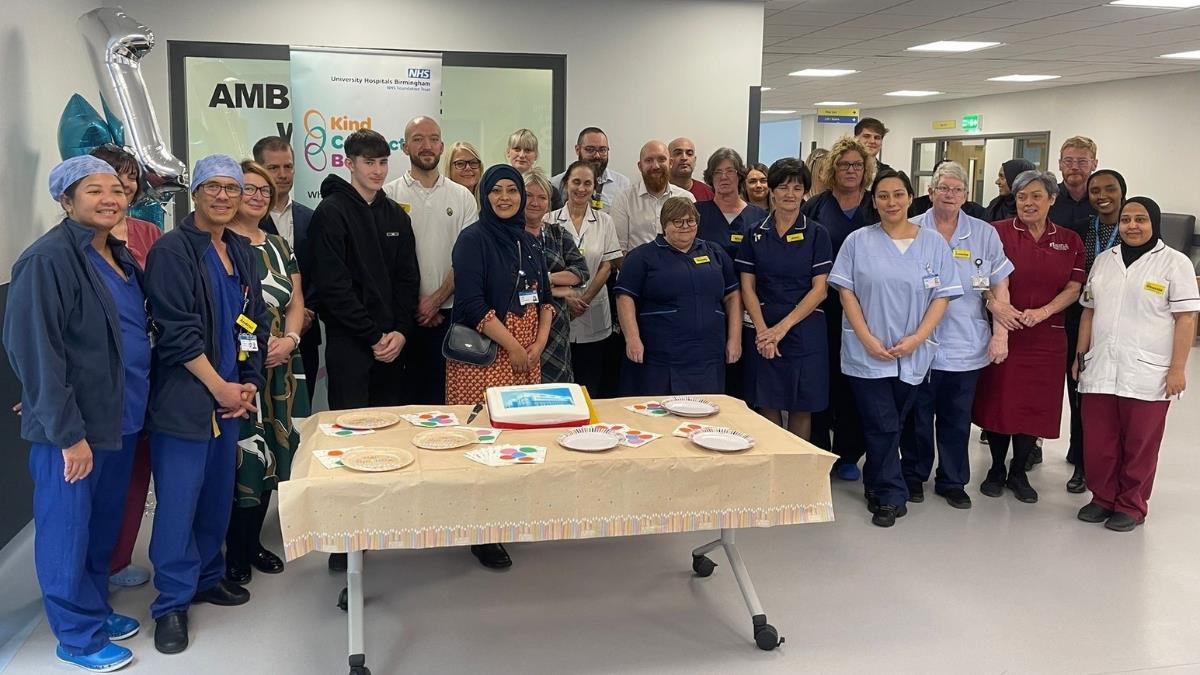 Staff in the Heartlands Treatment Centre's (HTC) main outpatients waiting area